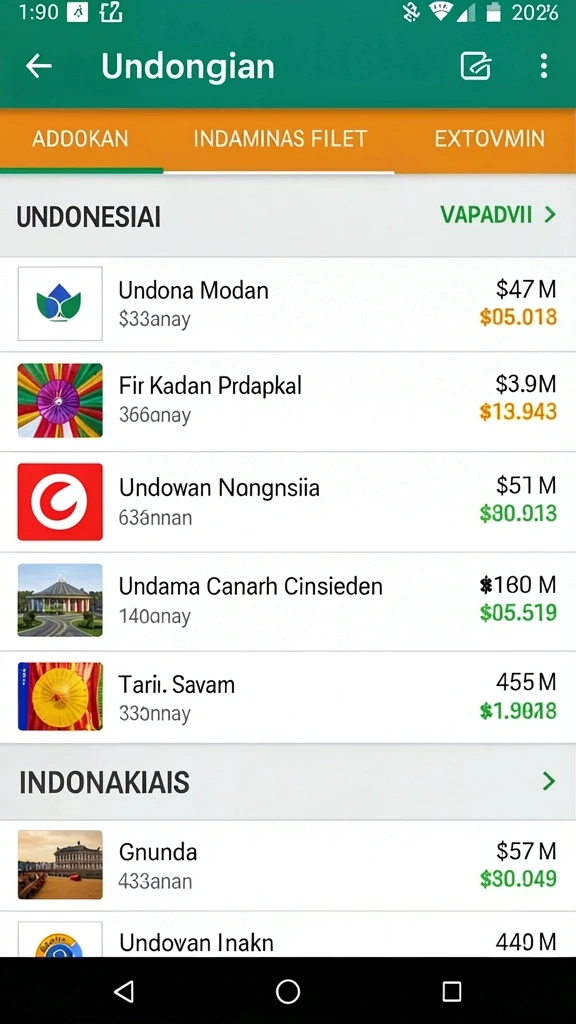 pasar123 - Antarmuka pengguna yang sederhana dan menarik.